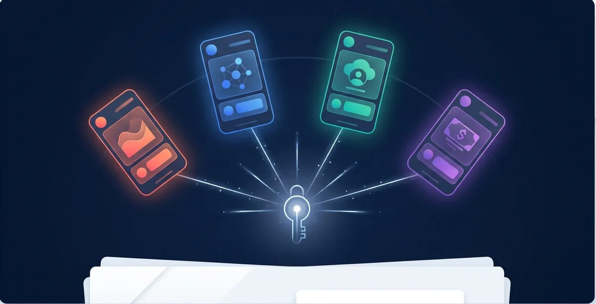 Иллюстрация: один ключ открывает четыре VPN-клиента — Happ, Incy, V2RayTun, Hiddify